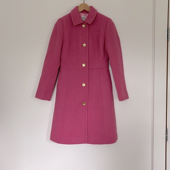 J. Crew Pink Pea Coat - Picture 6 of 11